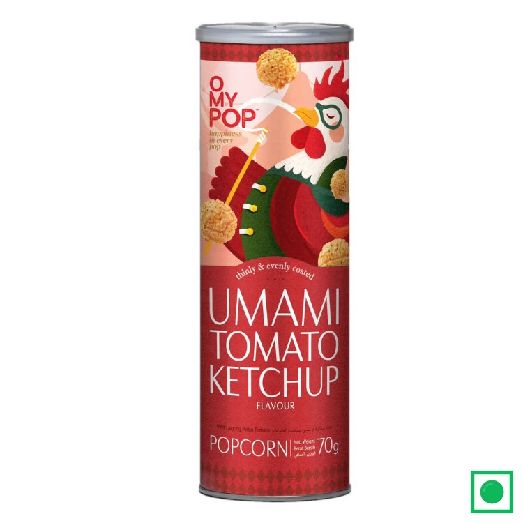 OMYPOP UMAMI TOMATO KETCHUP FLAVOURED POPCORN 70G - Remkart