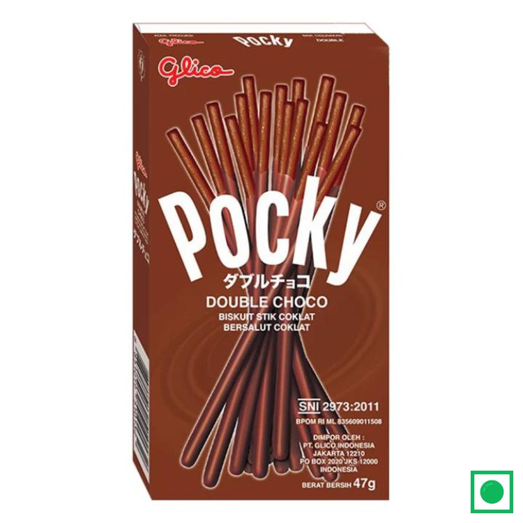 Pocky Double Chocolate Covered Biscuit Sticks, 47g (IMPORTED) - Remkart