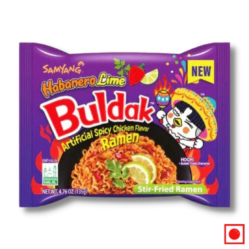 Samyang Buldak Habanero Lime Spicy Chicken Ramen, 135g (Imported) - Remkart