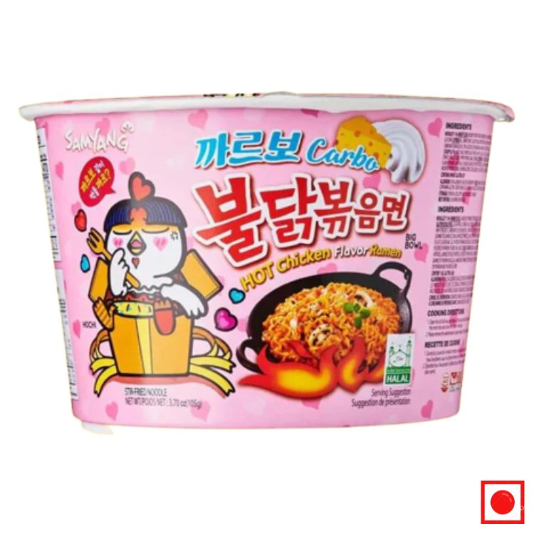 Samyang Korean Hot Chicken Carbonara Big Bowl, 105g (Imported) - Remkart