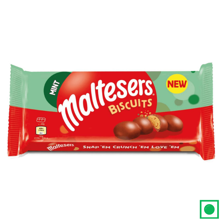 Maltesers Chocolate Biscuits Mint Flavoured, 110g