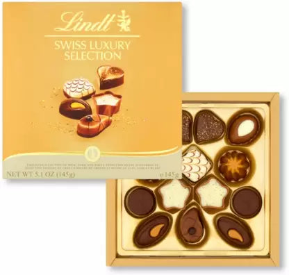 LINDT SWISS LUXURY SELECTION BOX, 145G (IMPORTED)