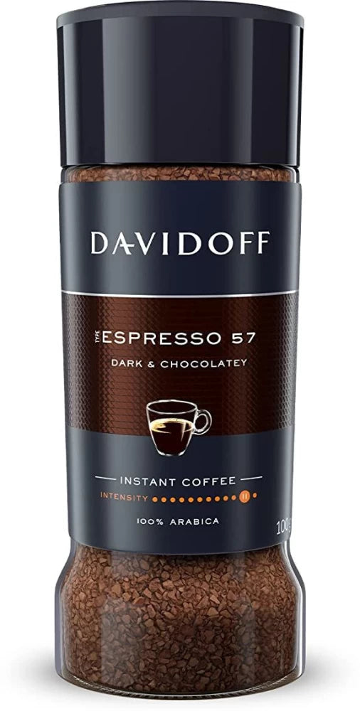Davidoff Café Instant Coffee Jar, Espresso 57 Intense, 100g (Imported)