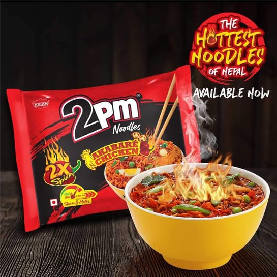 2PM Akabare Noodles, 2X Spicy Chicken Flavoured Instant Noodles, 100g - Remkart