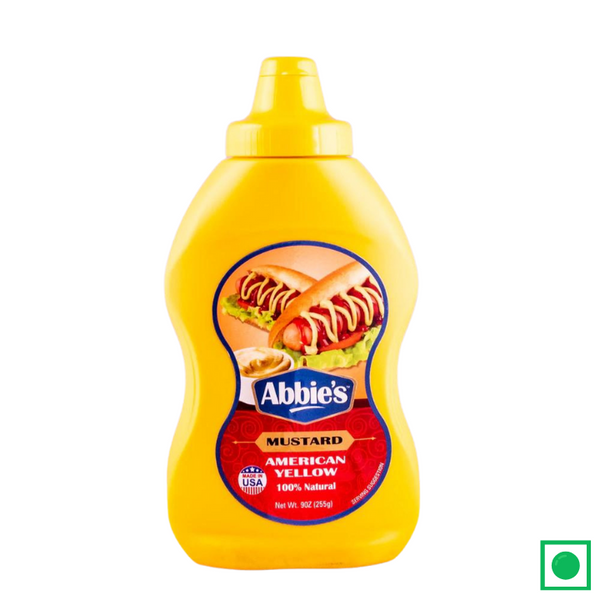 Abbie's American Yellow Mustard 100% Natural, 255g