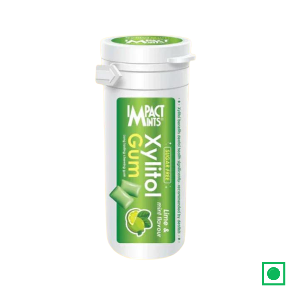 Impact Mints Xylitol Gum - Lime & Mint Flavour (Imported)