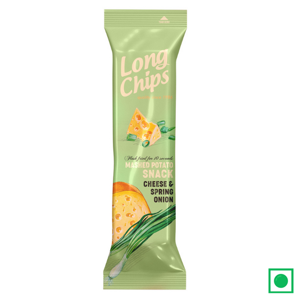 Long Chips Mashed Potato Snack Cheese & Spring Onion Flavoured, 75g (Imported)