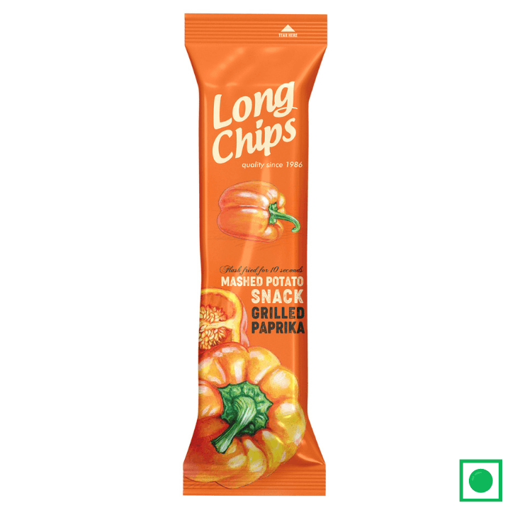 Long Chips Mashed Potato Snack Grilled Paprika Flavoured, 75g (Imported)