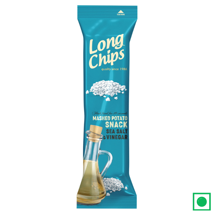 Long Chips Mashed Potato Snack Sea Salt & Vinegar Flavoured, 75g (Imported)