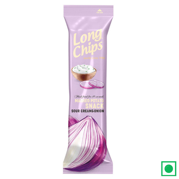 Long Chips Mashed Potato Snack Sour Cream & Onion Flavoured, 75g (Imported)