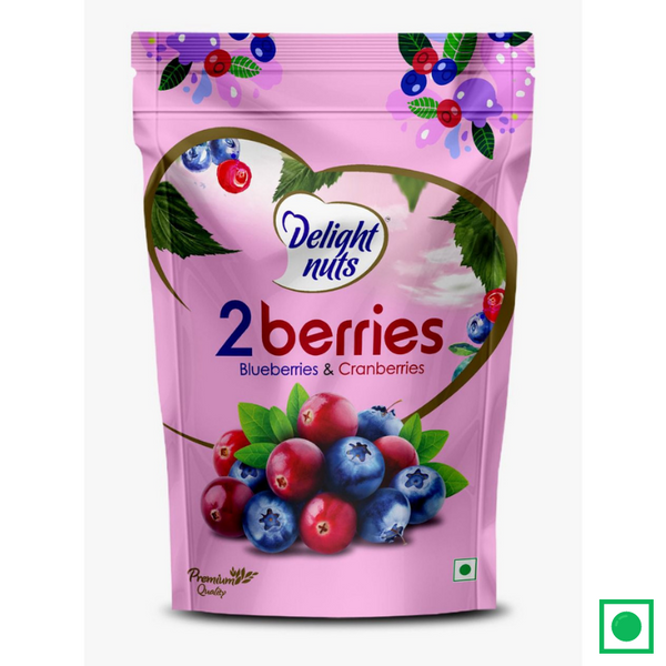 2 Berries Blueberries & Cranberries, Pack 200g, Delight Nuts
