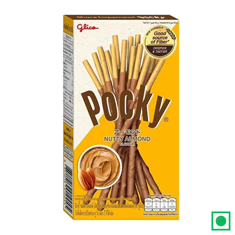 Pocky Nutty Almond Cream Covered Biscuit Sticks, 40g (Imported)