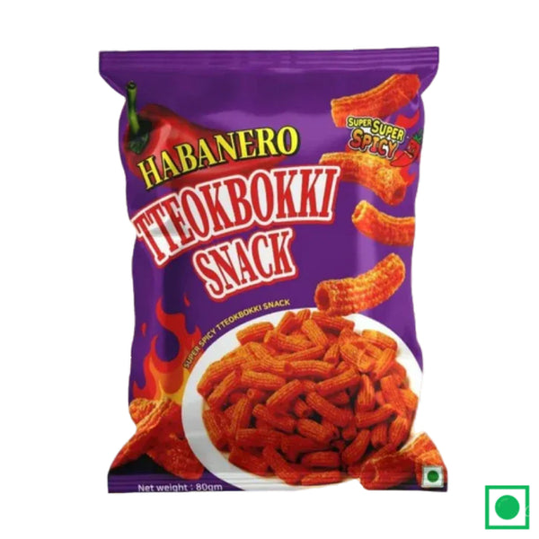 Tteokbokki Snack Super Super Spicy Habanero Flavour, 80g (Imported)
