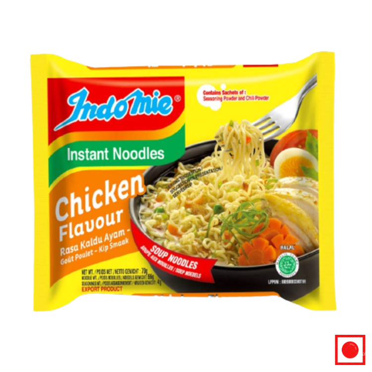 Indomie Instant Noodles Chicken Flavour, 75g (Imported)