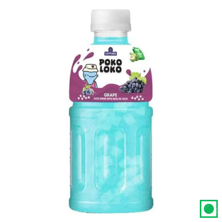 Sapphire Poko Loko Grape Flavoured Juice Drink With Nata De Coco, 300 ml