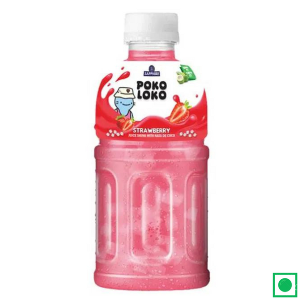 Sapphire Poko Loko Strawberry Flavoured Juice Drink With Nata De Coco, 300 ml