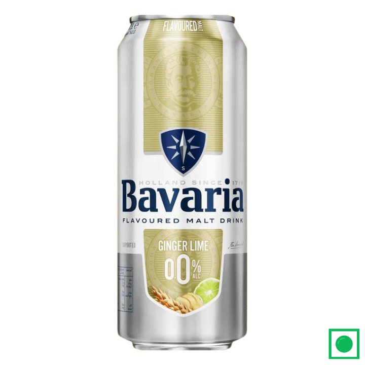 Bavaria 0.0% Non Alcoholic Ginger & Lime Malt Fusion Beverage, 500ml Can - Remkart