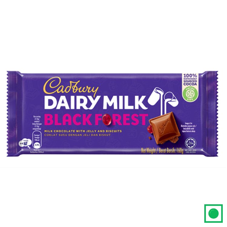 Cadbury Dairy Milk Black Forest, 160g (Imported) - Remkart