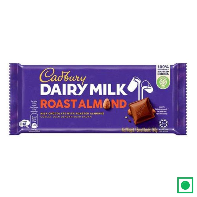 Cadbury Dairy Milk Roast Almond - 160g(Imported) - Remkart