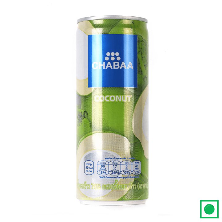 Chabaa Coconut Water Juice Can 230ml (IMPORTED) - Remkart