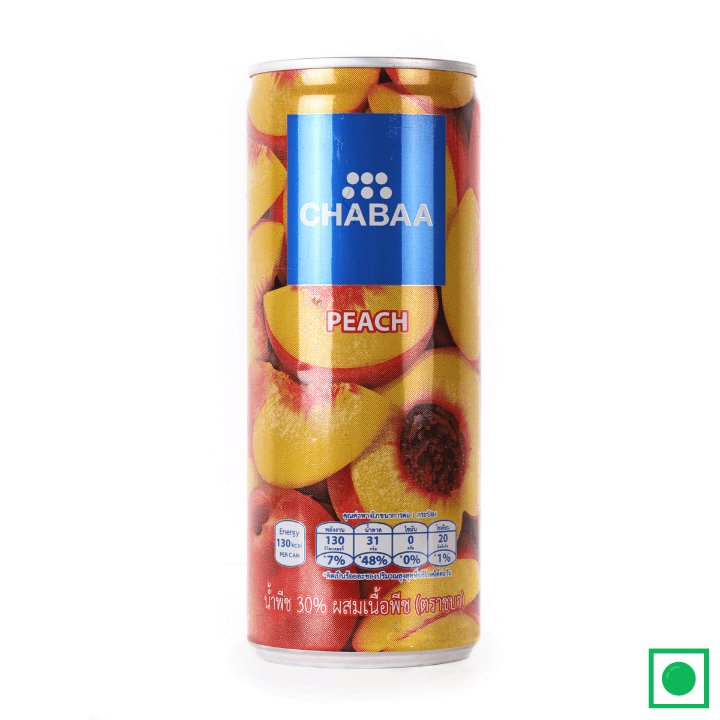 Chabaa Peach Juice Can 230ml (IMPORTED) - Remkart