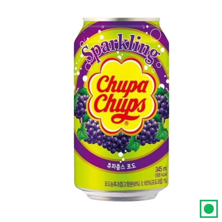 Chupa Chups Grape Sparkling Soda, 345ml (Imported) - Remkart