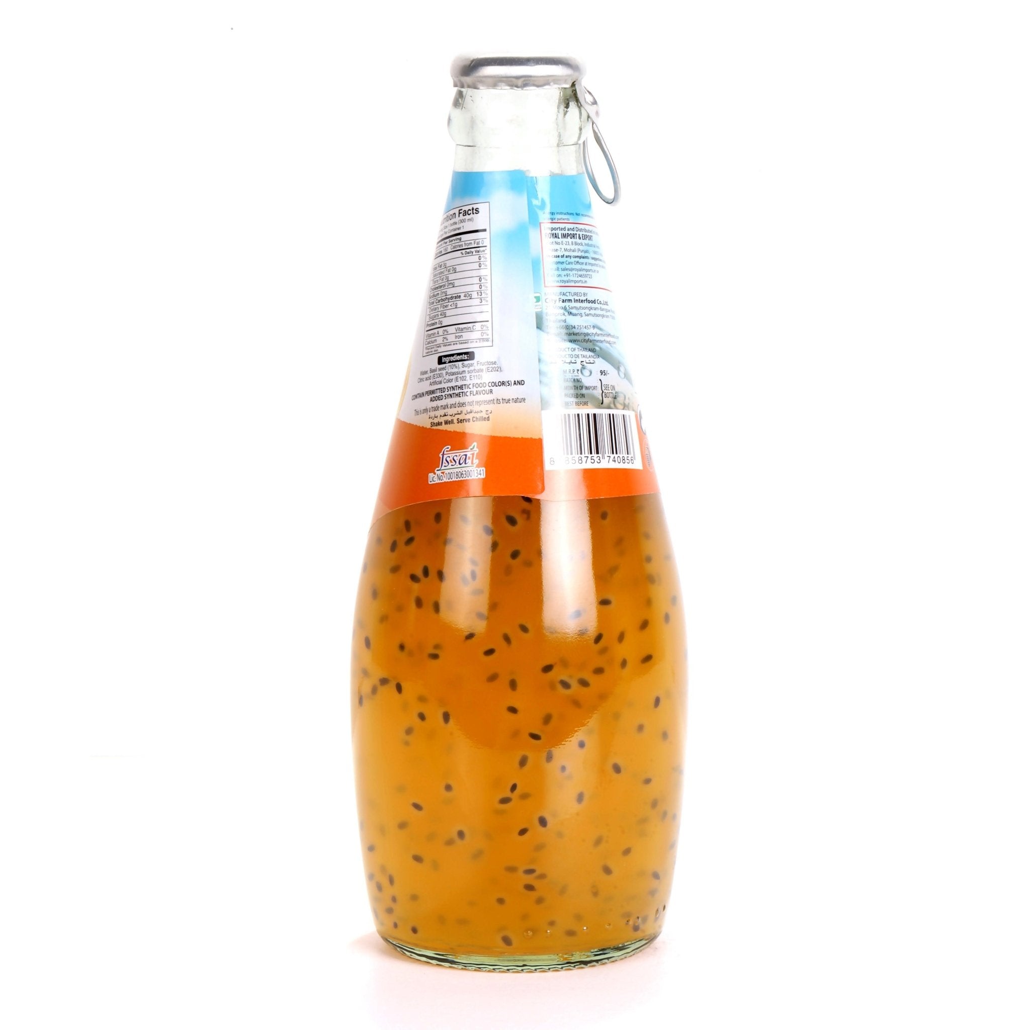 City Fresh Orange Flavoured Basil Seed Drink, 300ml - Remkart