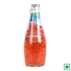 CITY FRESH STRAWBERRY BASIL SEED DRINK 300ML - Remkart