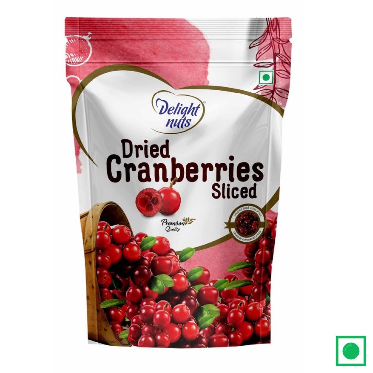 Dried Cranberries Sliced, Pack 200g, Delight Nuts - Remkart