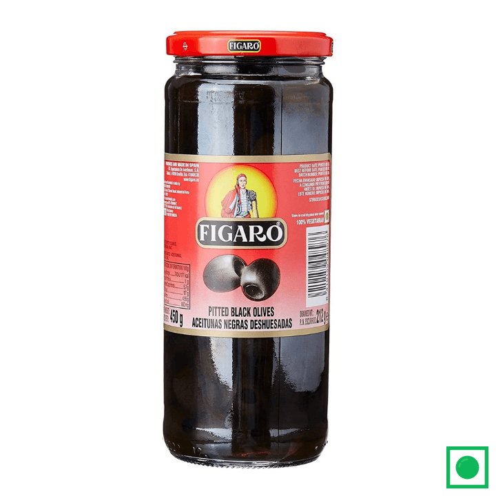 Figaro Black Pitted Black Olives 450g - Remkart