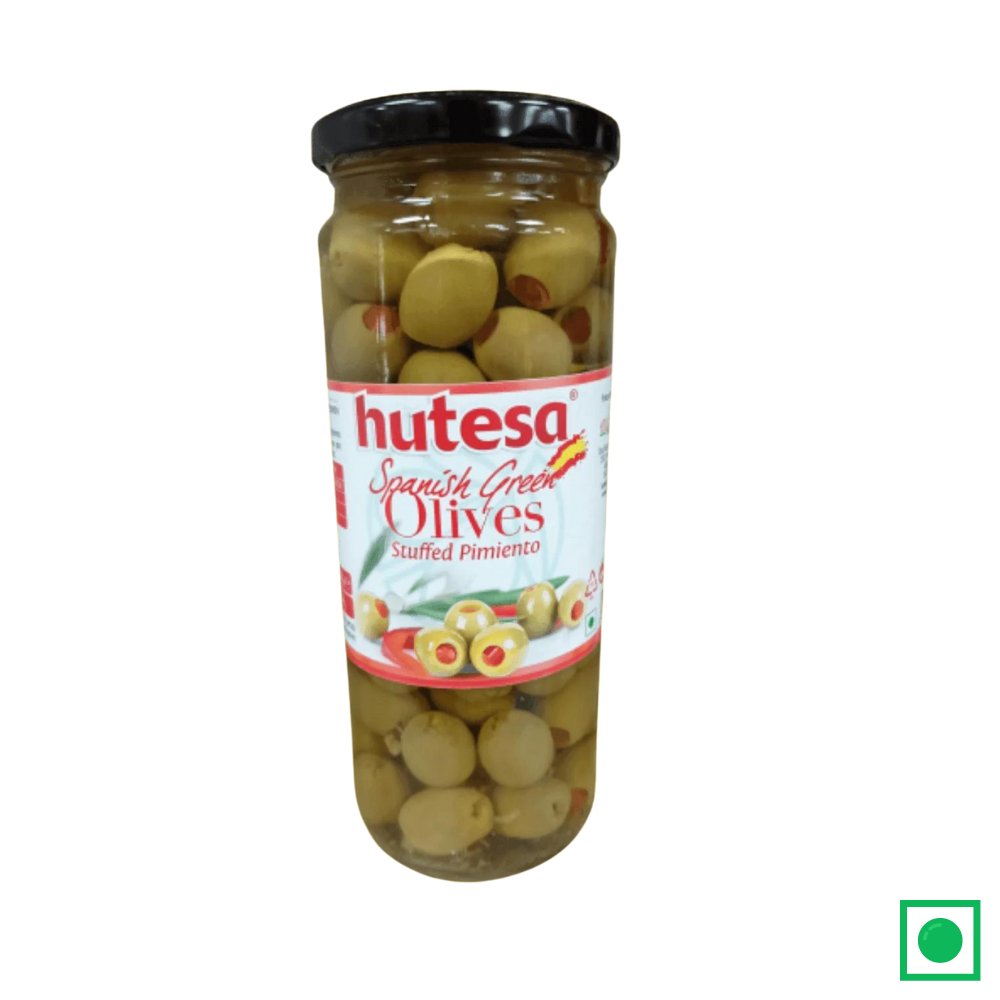 HUTESA SPANISH GREEN STUFFED PIMIENTO OLIVES 450G - Remkart