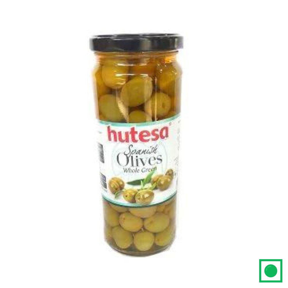 HUTESA SPANISH WHOLE GREEN OLIVES 450G - Remkart