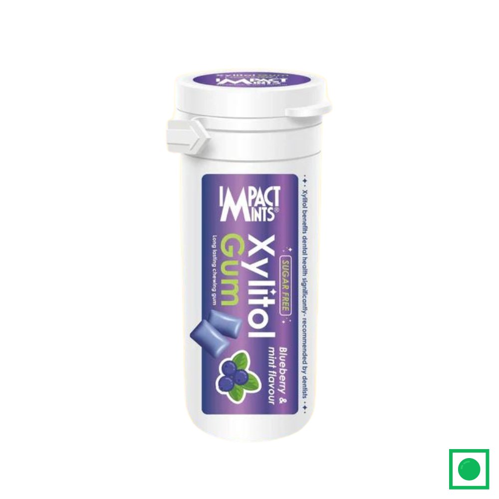 Impact Mints Xylitol Gum - Blueberry & Mint Flavour (Imported) - Remkart