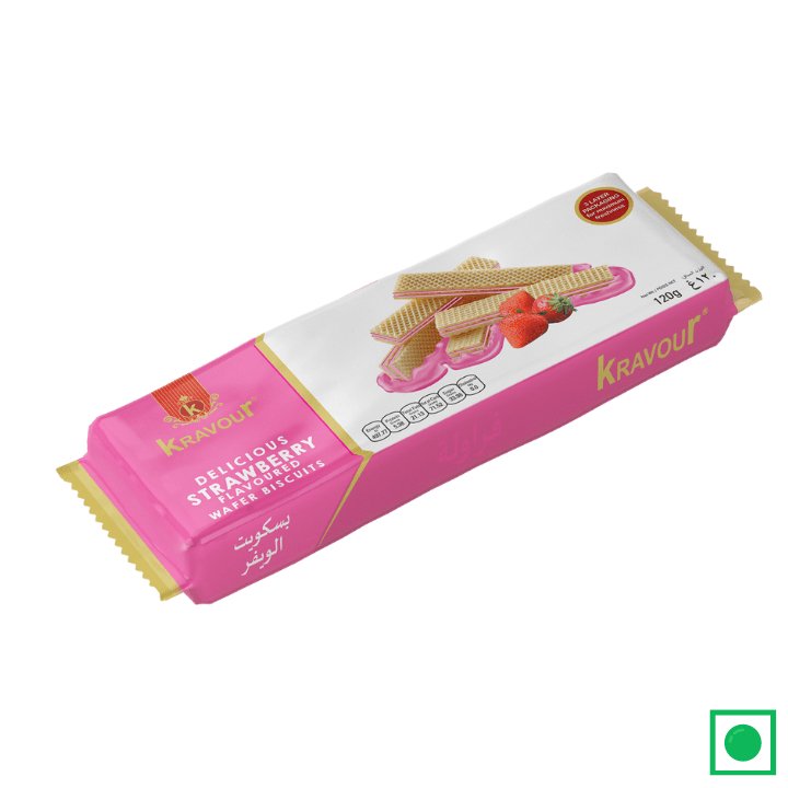 Kravour Strawberry Wafer, 100g - Remkart