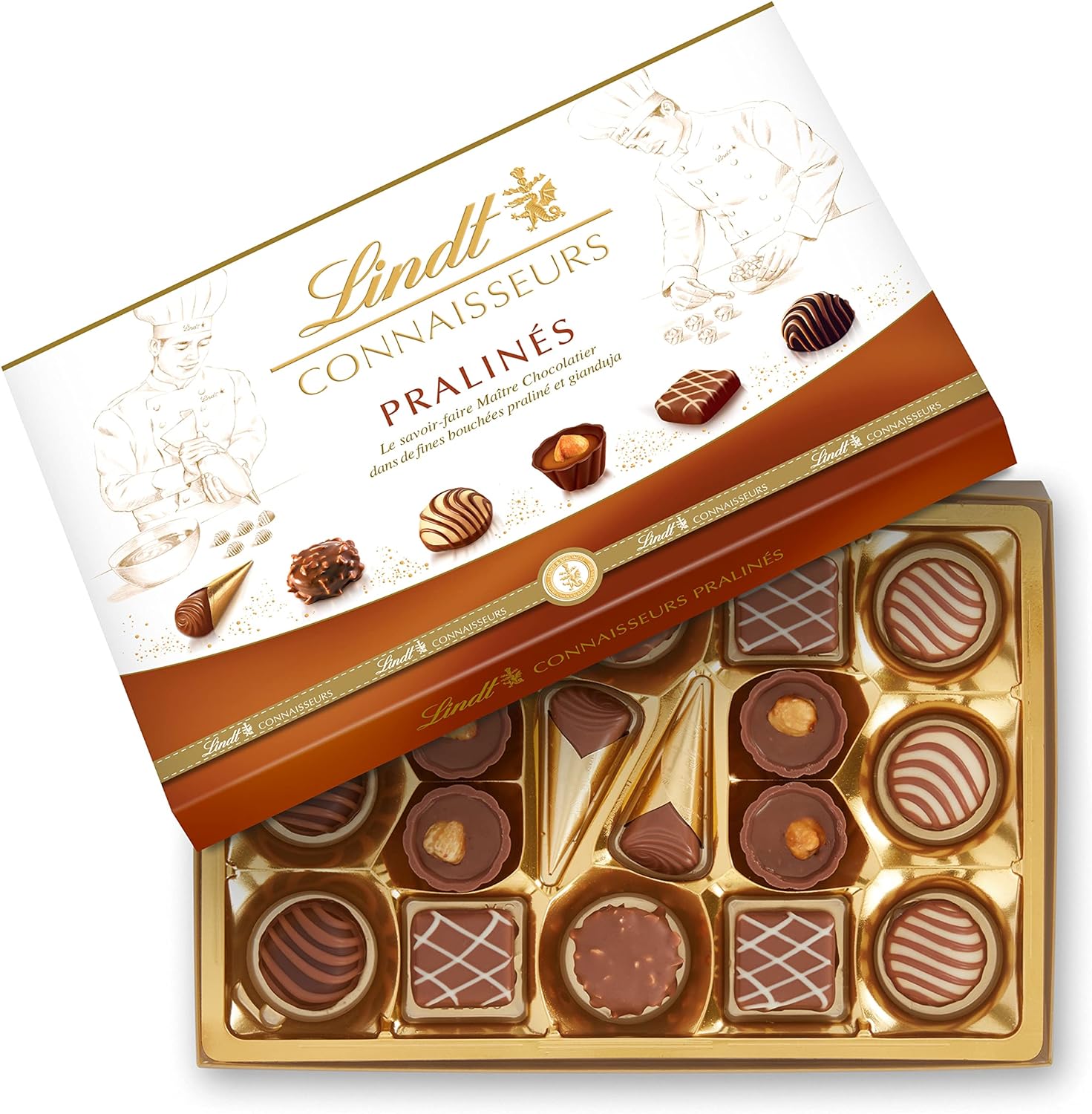 LINDT CONNAISSEURS PRALINES BOX, 180G (IMPORTED) - Remkart