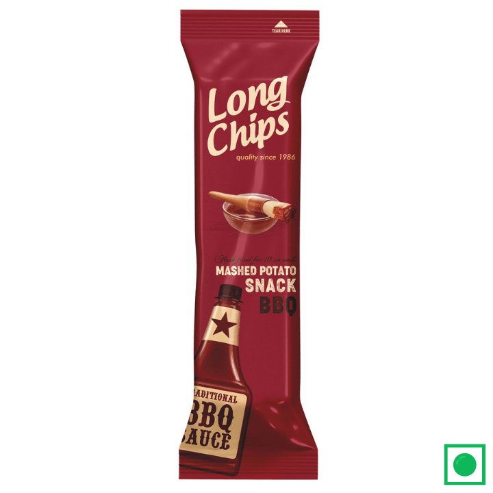 Long Chips Mashed Potato Snack BBQ Flavoured, 75g (Imported) - Remkart