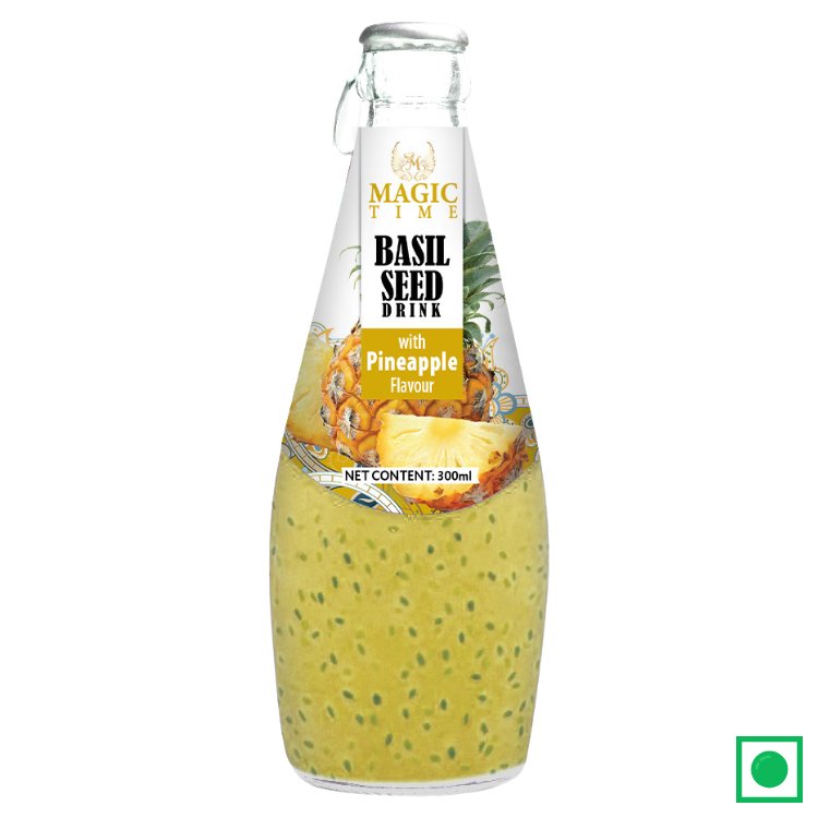 Magic Time Pineapple Flavoured Basil Seed Drink, 300ml (IMPORTED) - Remkart