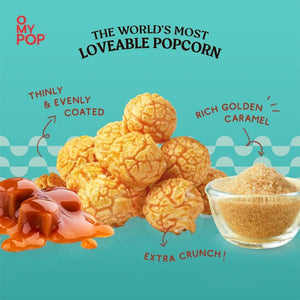 OMYPOP CLASSIC GOLDEN CARAMEL POPCORN, 70G (IMPORTED) - Remkart