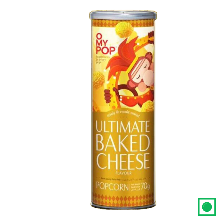 OMYPOP ULTIMATE BAKED CHEESE POPCORN, 70G (IMPORTED)