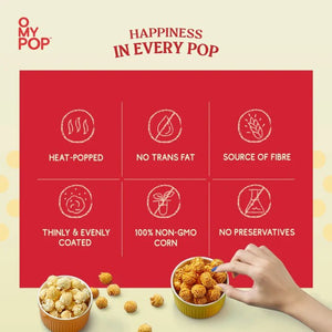 OMYPOP ULTIMATE BAKED CHEESE POPCORN, 70G (IMPORTED) - Remkart