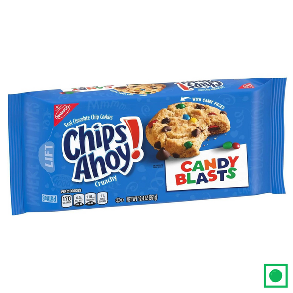 Chips Ahoy Candy Blasts  Real Chocolate Chip Cookies , 351g (Imported)