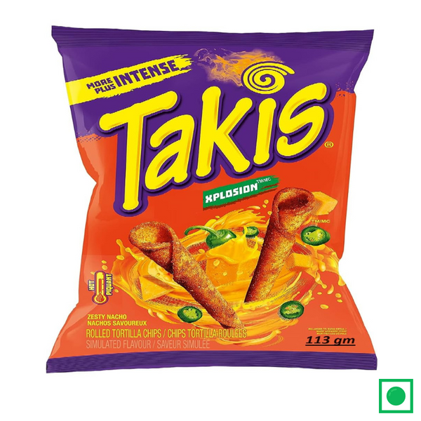 Takis Xplosion Cheese and Jalapeno Chilli Pepper Chips, 113.4 g