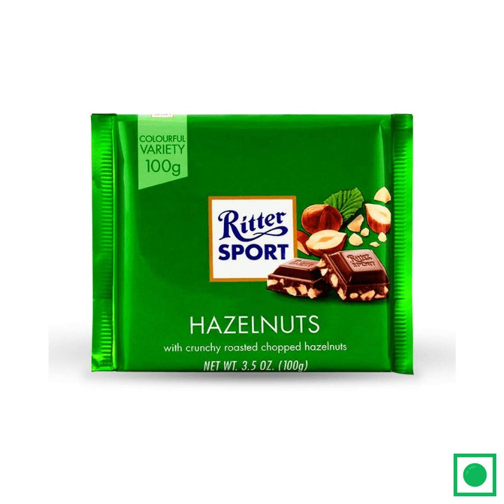 Ritter Sport Milk Chocolate Chopped Hazelnuts 100g - Remkart