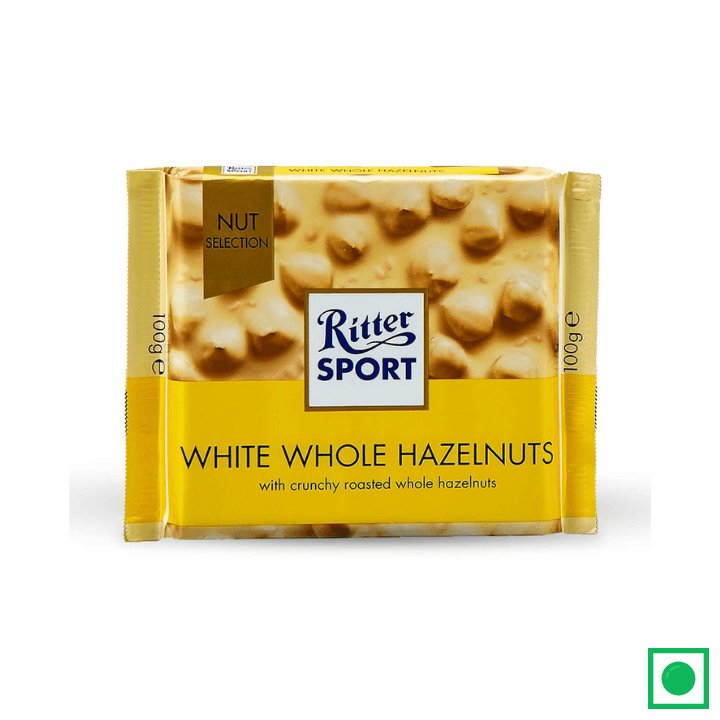 Ritter Sport White Chocolate Whole Hazelnuts 100g - Remkart