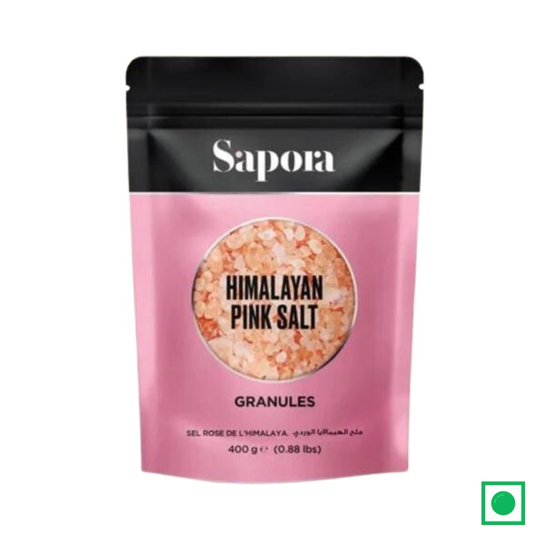 SAPORA HIMALAYAN PINK SALT GRANULES, 400G (IMPORTED) - Remkart