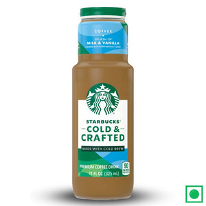 Starbucks Cold & Crafted Coffee + Splash of Milk & Vanilla Premium Coffee Drink, 325ml (Imported) - Remkart