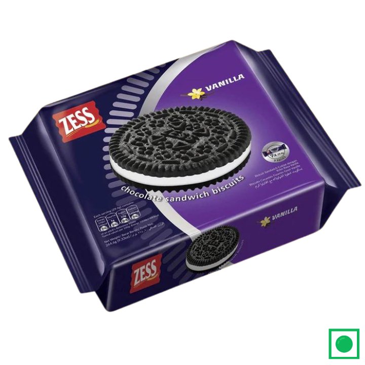 Zess Chocolate Sandwich Biscuit Vanilla, 264.6g - Remkart