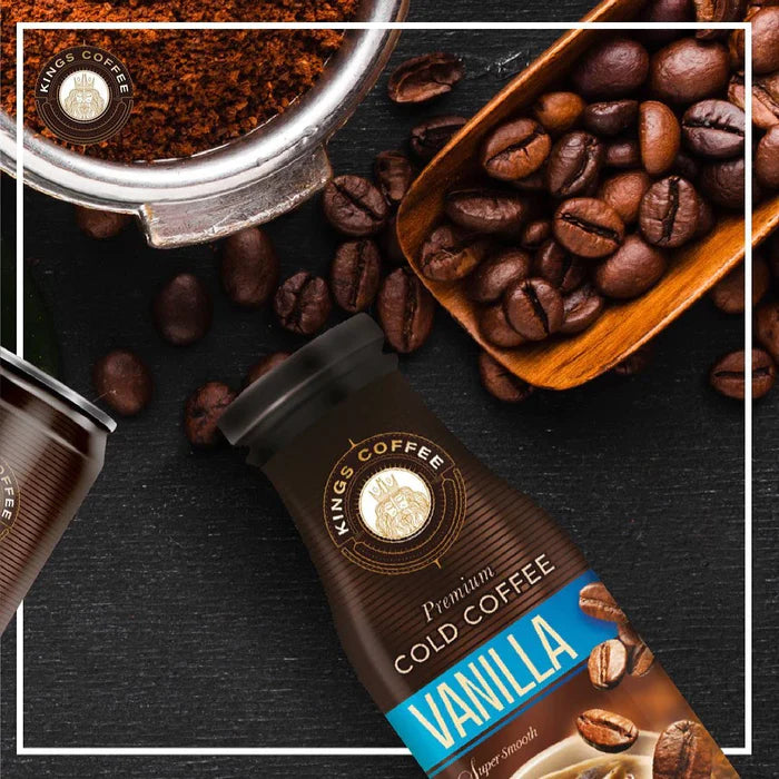 Kings Coffee Premium Vanilla Cold Coffee, 280ml (Imported) - Remkart