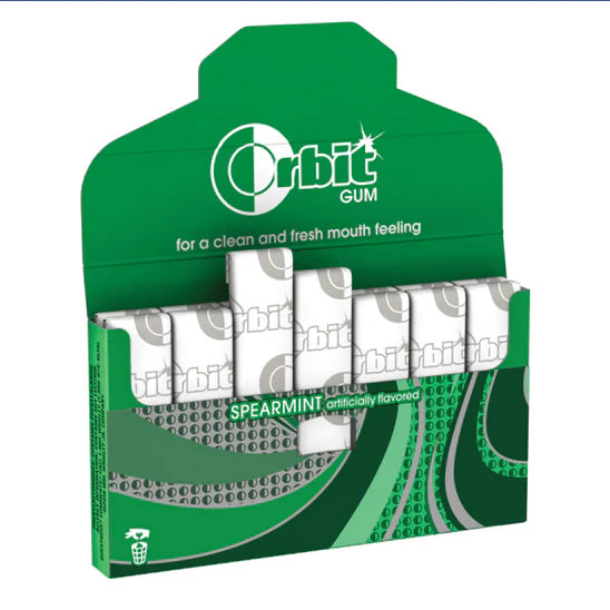 Orbit Spearmint Sugarfree Chewing Gum, 14pc Pack (Imported)