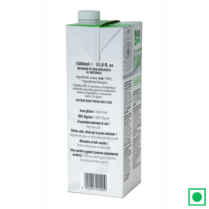 BioZen Organic Soy Milk Drink, 1L (IMPORTED) - Remkart